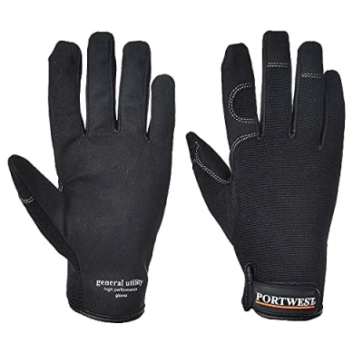 Abbildung von Portwest Allzweck Hochleistungs Handschuh, Größe: L, Farbe: Schwarz, A700BKRL