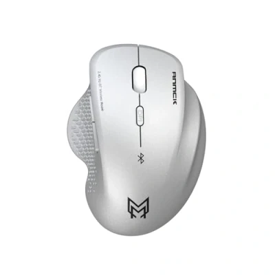 Abbildung von Bluetooth Maus, Wiederaufladbare Kabellose Maus (Dualmodus: BT 5.1 + 2,4G), Einstellbare DPI 1000/1200/1600, Ergonomische Leise Funkmaus für Laptops,PC,Computer,Mac OS, Android, Windows