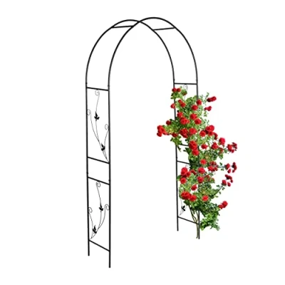 Abbildung von relaxdays Rosenbogen Runder in Schwarz