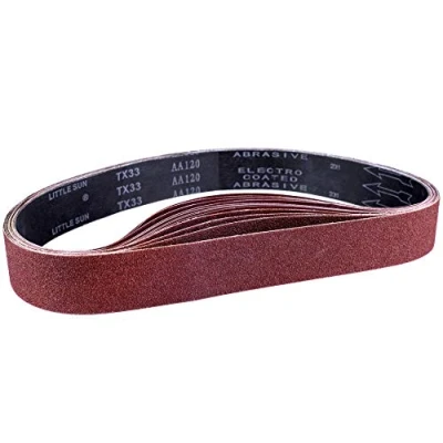 Abbildung von STEBRUAM Schleifbänder 50 x 686 mm,Schleifband Set je 3 Korn 80/120/150/240/400 für Bandschleifer Schleifmaschine, Zum Schleifen, Feilen, Schärfen und Entrosten (15 Stück)