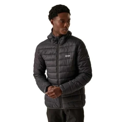 Abbildung von Regatta Herren Hooded Marizion Baffled Jacket Gefütterte Jacke, Ash Red Ochre, 3XL