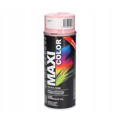Abbildung von Maxi Color NEW QUALITY Sprühlack Lackspray Glanz 400ml Universelle spray Nitro zellulose Farbe schnell trocknender Sprühfarbe (RAL 3015 hellrosa glänzend)