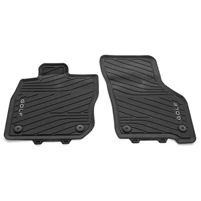 Abbildung von Volkswagen 5H1061502A82V Gummi Fußmatten Premium Allwettermatten 2X Gummimatten vorn, schwarz, mit Golf Schriftzug, nur für Mild Hybrid MHEV (PR Code 0K4)