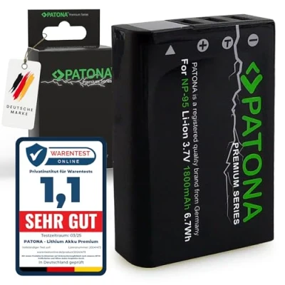 Abbildung von Patona Akku für Fujifilm NP 95 NP95 Finepix F30 Kamera Ersatzakku 1800 mAh (3,7 V, 1 St), F 30 F31 31 F31fd 31fd X100 X100s X30 XS1 X S1