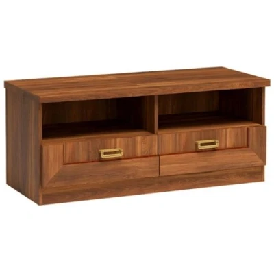 Abbildung von Lowboard Wohnzimmerschrank Fernsehschrank rustikal 2 Fächer Schubladen in Alt Eiche Alteiche 118x50,5x49,5 cm