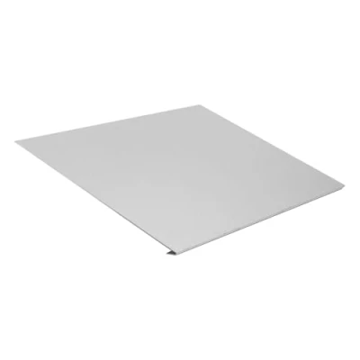 Abbildung von INEFA Traufstreifen ohne Wasserfalz aus Aluminium 200cm, Silber, Alublech für Dachentwässerung, Dachrinnen Zubehör, Made in Germany