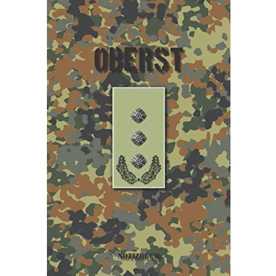 Abbildung von Oberst: blanko / leeres Notizbuch Tagebuch 15,24 x 22,86 cm (ca. DIN A5) 120 Seiten
