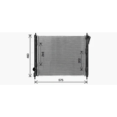 Abbildung von PRASCO DN2470 Kühler, Motorkühlung Aluminium 508 425 16 Kühlrippen gelötet NISSAN: Juke