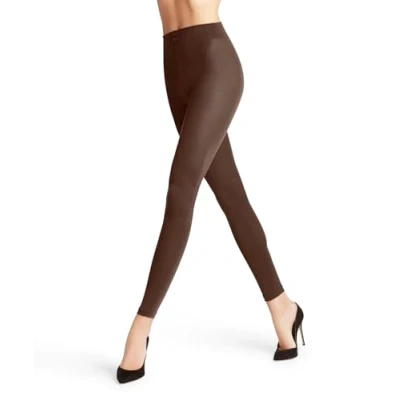Abbildung von FALKE Damen Softmerino W LE Wolle Baumwolle einfarbig 1 Stück Leggings, Braun (Cinnamon 5186), 44 46