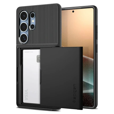 Abbildung von Spigen Slim Armor CS Hülle Kompatibel mit Samsung Galaxy S25 Ultra Schwarz
