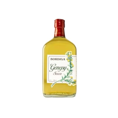 Abbildung von BORDIGA 1888 „Genepy Secco“, Kräuterlikör mit Wermut aus Cuneo, Piemont, Italien, 0,7 L, 38% Vol.