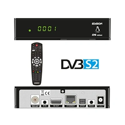 Abbildung von Edision OS NINO Full HD Satelliten Linux E2 Receiver (1x DVB S2, 2x USB, HDMI, LAN, Linux, Kartenleser) schwarz