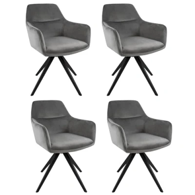 Abbildung von Kick Collection 4er Set Esszimmerstühl Tom Grau Modern und Hochwertig Hochwertige Materialien Erhältlich in vielen Farben