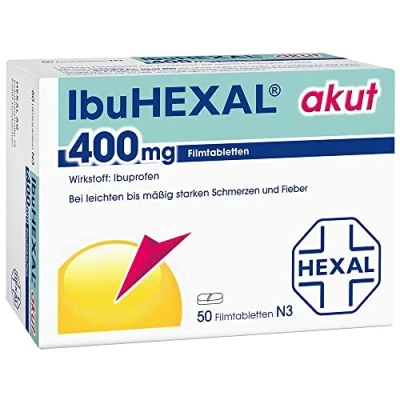 Abbildung von Ibuhexal Akut 400 Filmtabletten