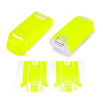 Abbildung von WRAPGRADE Aufkleber Kompatibel mit DJI NEO Zwei Batterien (Neon Yellow)