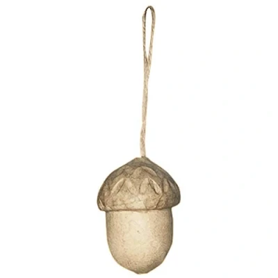 Abbildung von Décoptach NO049C Figur aus Pappmaché, Eichel zum Aufhängen 4x6cm, 1 Stück
