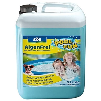Abbildung von Söll 80465 PoolFun AlgenFrei 5 l Poolreiniger gegen Algen, Wasserpflege für Pool Planschbecken Kinderpool Swimmingpool Whirlpool