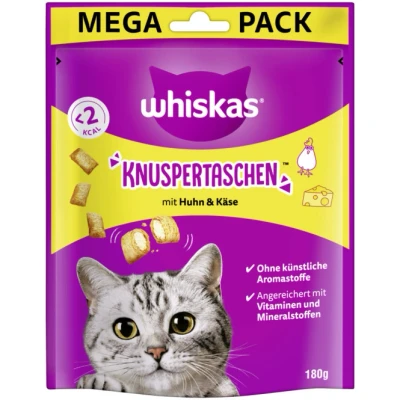 Abbildung von Whiskas Knuspertaschen mit Huhn und Käse 180G