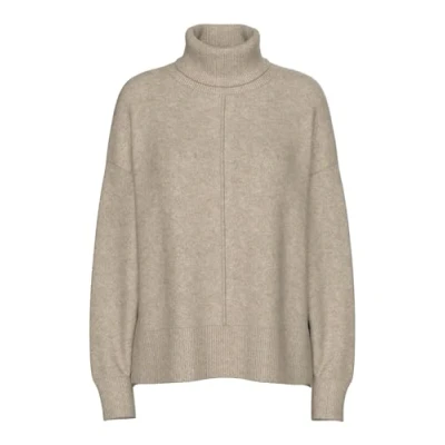 Abbildung von Pieces Pcmalou Rollneck Strickpullover, Damen, Größe: Small, Taupe gray