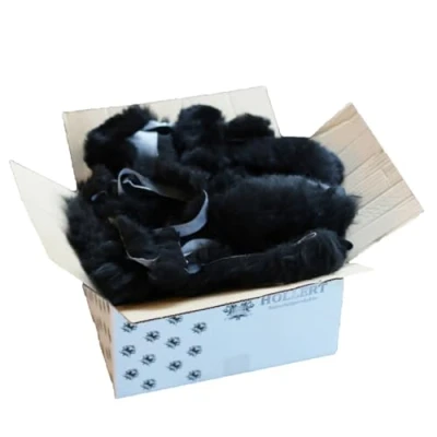 Abbildung von Lammfell Bastelfelle 1,5 kg Schwarz