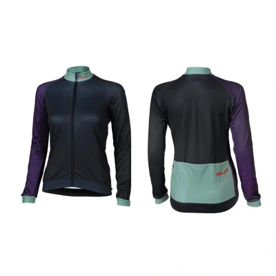 Abbildung von XLC Damen Race Trikot Longsleeve, Dunkelblau/Weiss/Rot, L