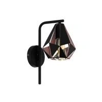 Abbildung von Eglo 43057 Wandleuchte CARLTON 4 Stahl schwarz, kupferfarben antik E27 1X40W L:16cm H:31,5cm T:22,5cm dimmbar