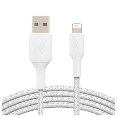 Abbildung von Belkin Boost Charge Lightning Geflochtenes Kabel 3 Meter Weiß