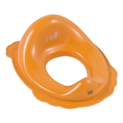Abbildung von Hylat Baby Toilettensitz Kinder hilfreich beim Toilettentraining, für Mädchen und Jungen, solides Material, Antirutsch Gummi, Farbe:orange, Motiv:Fox, Marke:Hylat