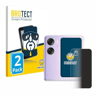 Abbildung von BROTECT (2 Stück Anti Spy Blickschutzfolie für Oppo Find N2 Flip (Hinteres Display) Privacy Screen Protector [Displayschutz, Sichtschutz]