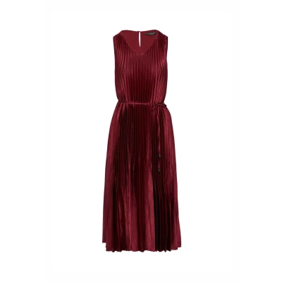 Abbildung von comma Plissee Freizeitkleid, Damen, Größe: 34, Bordeaux