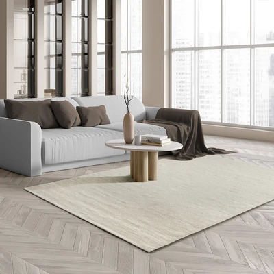 Abbildung von the carpet Teppich &quot;Stockholm 1050&quot;, rechteckig, Natur Wool Handgewebter Wollteppich skandinavischen Boho Look