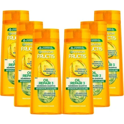 Abbildung von Garnier Haarshampoo Fructis Oil Repair 3 Shampoo, Set, 6 tlg.
