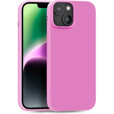 Abbildung von MyGadget Hülle kompatibel mit iPhone 14 Plus robuste Silikon Schutzhülle TPU Case Slim Silikonhülle Back Cover Ultra Kratzfest Handyhülle matt Rosa Lila