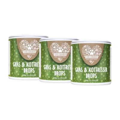 Abbildung von TIERLIEBHABER Gras &amp; Kotfresser Drops für Hunde bei Fressen von KOT beruhigt den Magen reduziert Sodbrennen Grasfresser mit Heilerde, Anis Fenchel (3X 350g ca. 450 Drop)