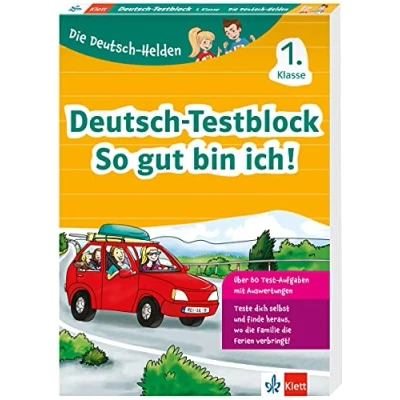 Abbildung von Klett Die Deutsch Helden: Testblock 1. Klasse: Mit Punktesystem wie in der Schule für Tests, Klassenarbeiten, Lernzielkontrollen und Schulaufgaben