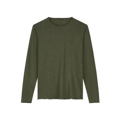 Abbildung von Dstrezzed Heavy SLUB Langarmshirt, Herren, Größe: Medium, Dark army
