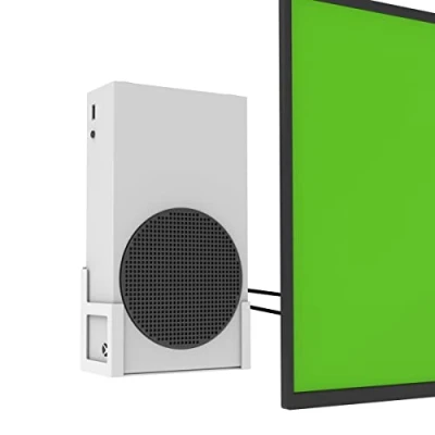 Abbildung von Monzlteck Wandhalterung für Xbox Serie S, aus Metall, vertikale Aufhängung an der Wand mit Power Button links/rechts, Wandregalhalterung XSS