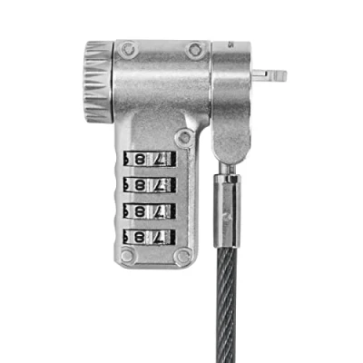 Abbildung von Targus DEFCON Ultimate Universal Serialized Combination Cable Lock, Kombinationsschloss mit anpassbarem Schlosskopf, Kabelschloss für Laptops/Notebooks, Kensington T Nano, Noble Wedgelock