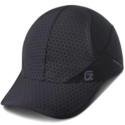 Abbildung von Sport cap,Soft Brim Lightweight Waterproof Running Hat Breathable Baseball Cap Quick Dry Caps Cooling Portable Sun Hats for Men and Woman Performance Cloth Workouts Outdoor Activities Black