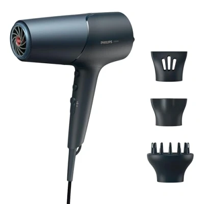 Abbildung von Philips Haartrockner Series 5000 BHD512/20, 2300 W, mit ThermoShield Technologie, 3 Hitze und 2 Geschwindigkeitsstufen
