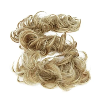 Abbildung von CAISHA XXL Haarteil Haargummi Hochsteckfrisuren Voluminös Gelockt Unordentlich Dutt Blond Mix HW33