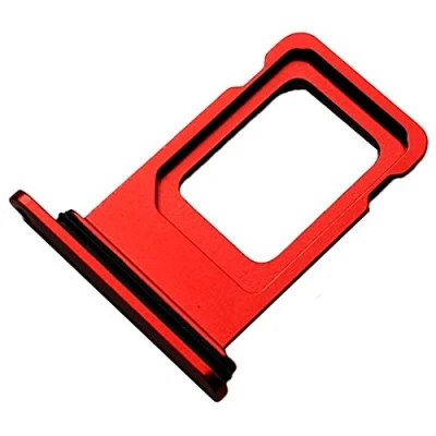 Abbildung von Single Nano SIM Kartenhalter für Apple iPhone 11 (A2221), Original Ersatzteil, Rot