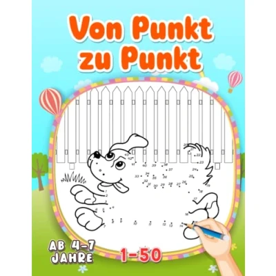 Abbildung von von Punkt zu Punkt: Tiere zum nachzeichnen und ausmalen im Zahlenraum bis 50, 4 7 Jahre