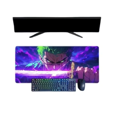Abbildung von One Piece Roronoa Zoro Mauspad, XXL, multifunktional, Gaming, Anime, Maus, 3 mm, Schreibtisch, rutschfest, strukturierte Oberfläche, für Computer, Gamer, Büro, Zuhause und Laptops