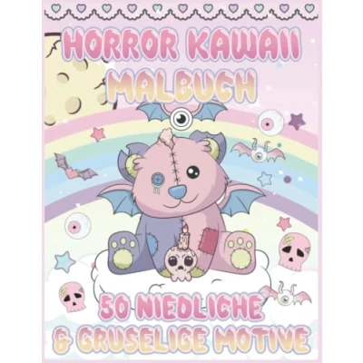 Abbildung von Creepy Kawaii Horror Malbuch: Niedliche &amp; Gruselige Designs für Erwachsene Kinder mit 50 Motiven zum Ausmalen