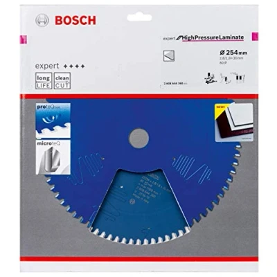 Abbildung von Bosch Accessories Professional 1x Kreissägeblatt Expert for High Pressure Laminate (für Hochdrucklaminat, Sägeblatt Ø 254 x 30 2,8 mm, Zubehör Kapp und Gehrungssägen)