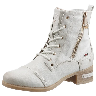 Abbildung von Mustang Elegante Schnürstiefelette, Damen, Größe: 36, Ice Schuhe