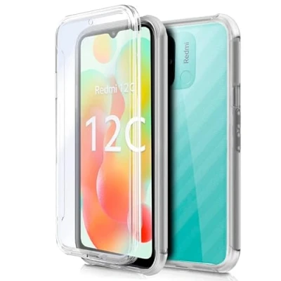 Abbildung von Cool 3D Silikon Schutzhülle für Xiaomi Redmi 12C (Transparent vorne + hinten)