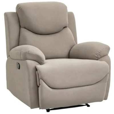 Abbildung von HOMCOM Relaxsessel Einzelsofa, Liege 150, neigbarer Liegesessel (Ruhesessel, 1 St., Fernsehesessel), für Wohnzimmer, Beige