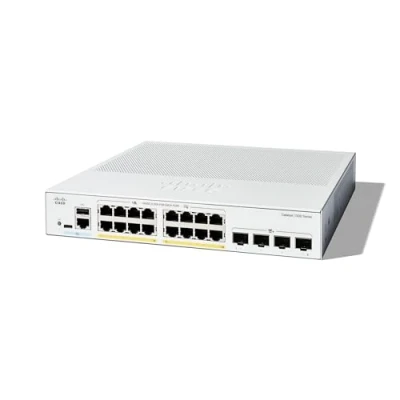 Abbildung von Cisco Catalyst 1300 16P 4X Managed Switch, 16 Port GE, PoE, 4 x 10 GE SFP+, eingeschränkter Lebenszeitschutz (C1300 4X)